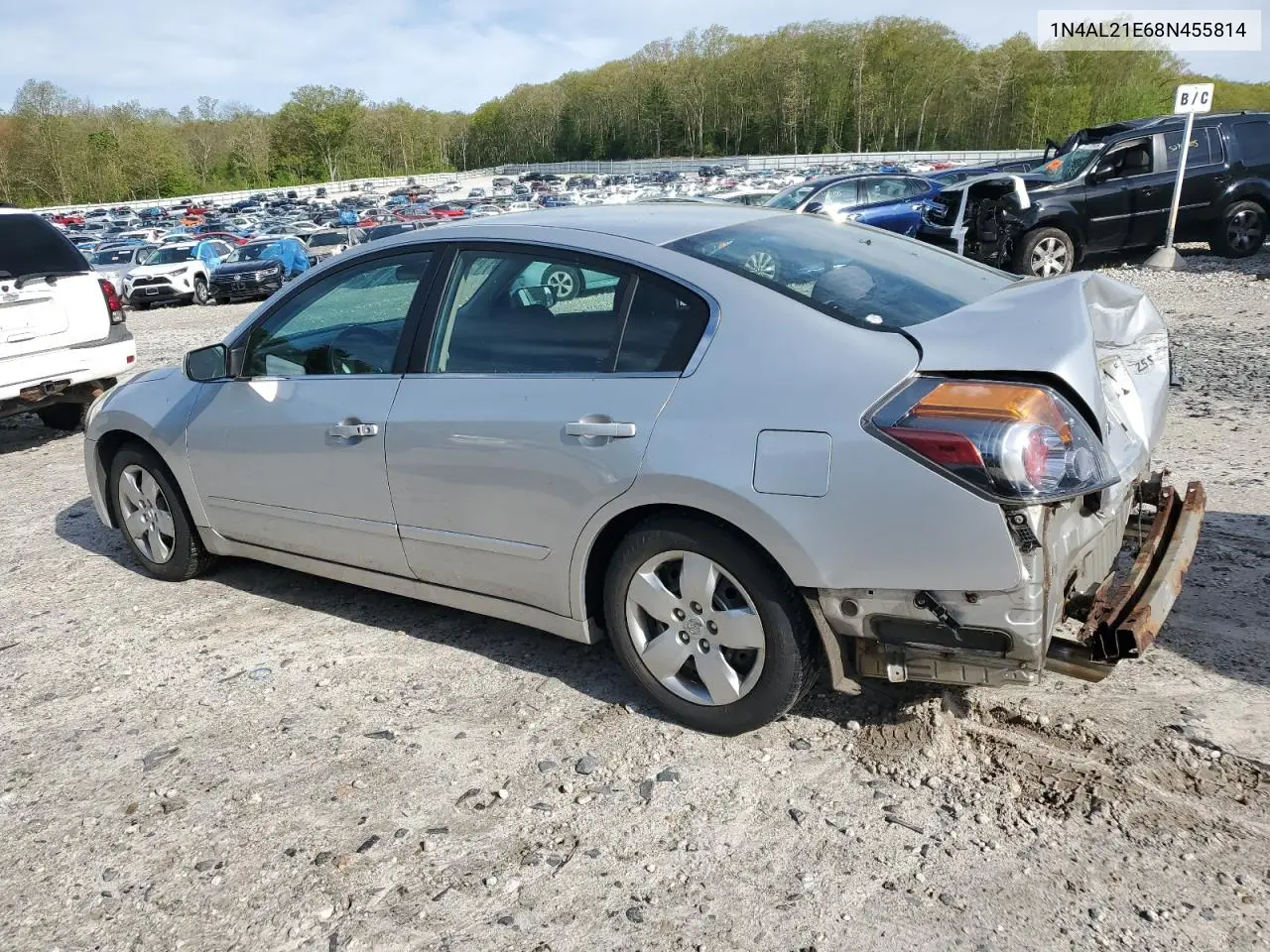 2008 Nissan Altima 2.5 VIN: 1N4AL21E68N455814 Lot: 56299505