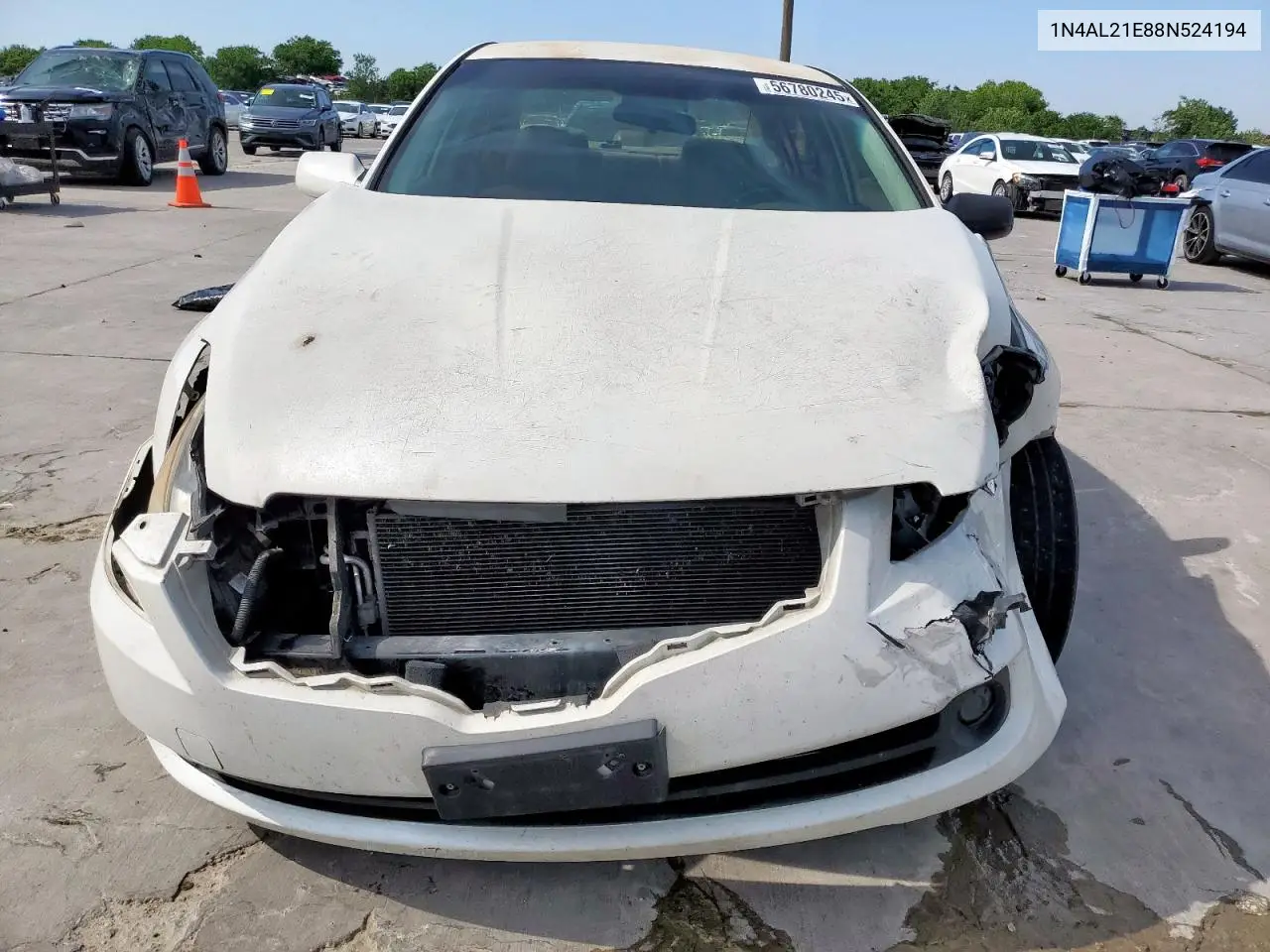 2008 Nissan Altima 2.5 VIN: 1N4AL21E88N524194 Lot: 56780245