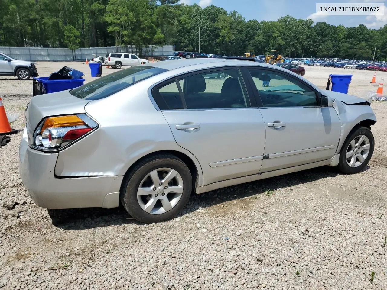 2008 Nissan Altima 2.5 VIN: 1N4AL21E18N488672 Lot: 62842875