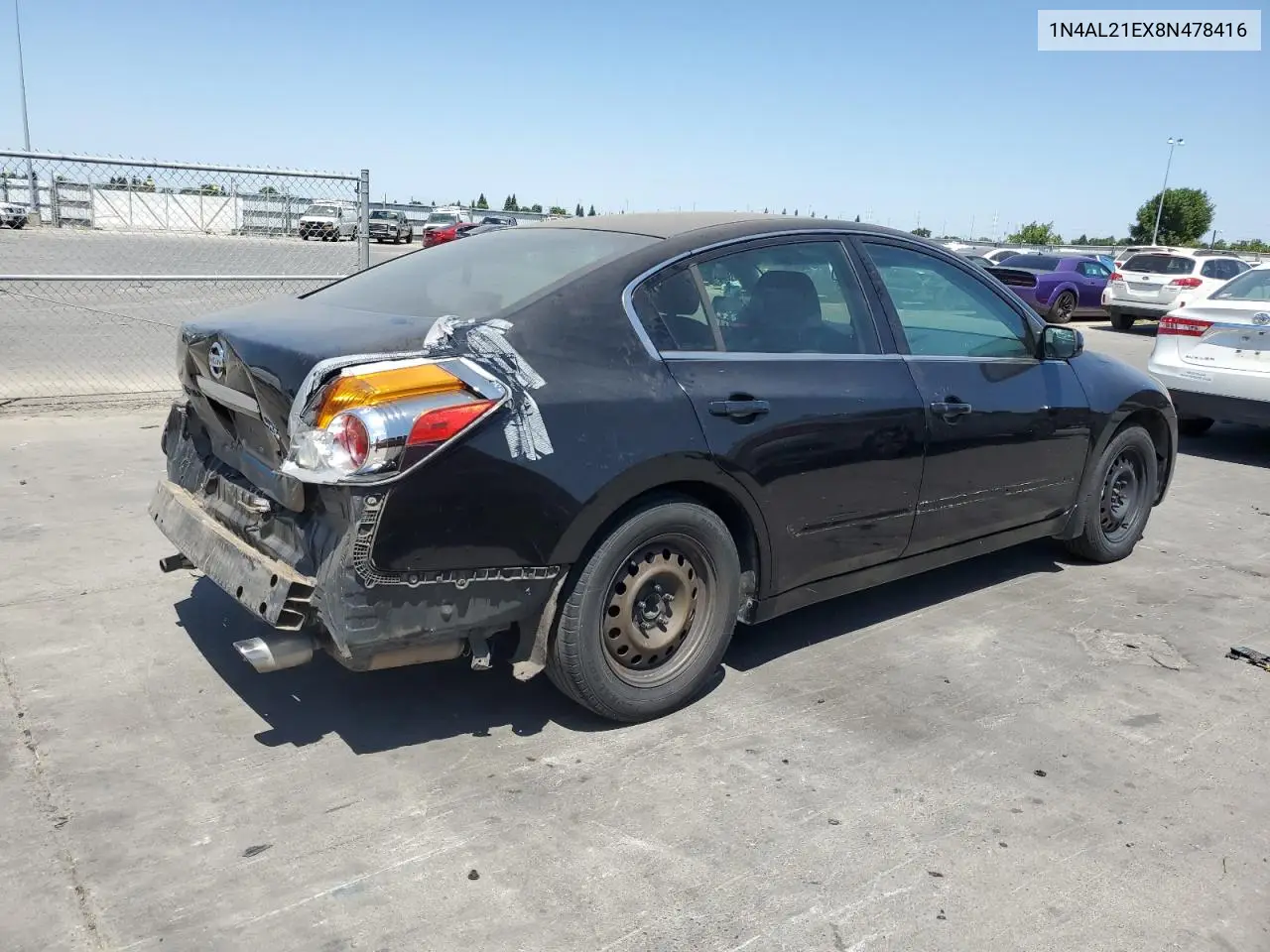 2008 Nissan Altima 2.5 VIN: 1N4AL21EX8N478416 Lot: 62939525
