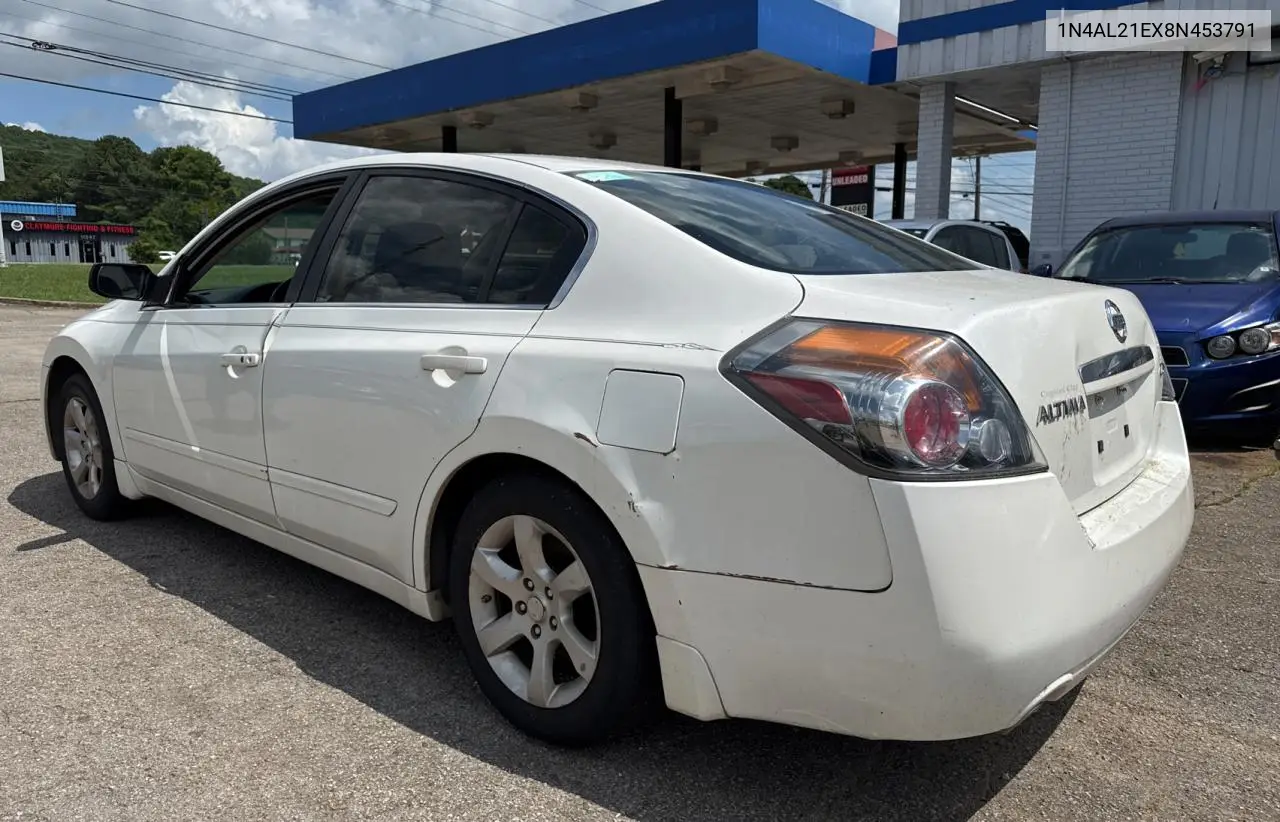 2008 Nissan Altima 2.5 VIN: 1N4AL21EX8N453791 Lot: 63713105