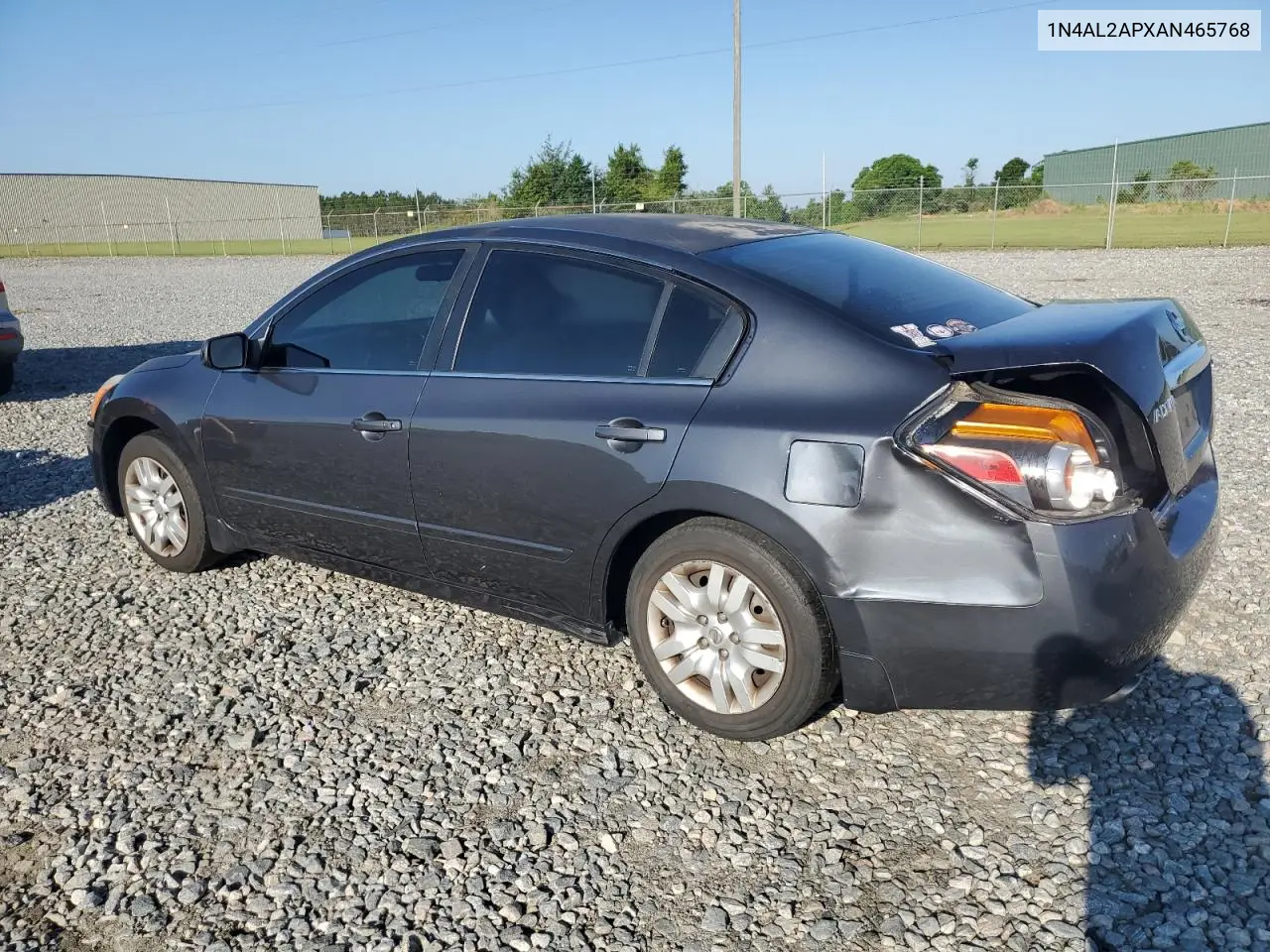 2010 Nissan Altima Base VIN: 1N4AL2APXAN465768 Lot: 56990435