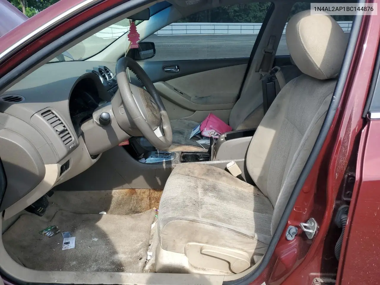 2011 Nissan Altima Base VIN: 1N4AL2AP1BC144876 Lot: 62765465