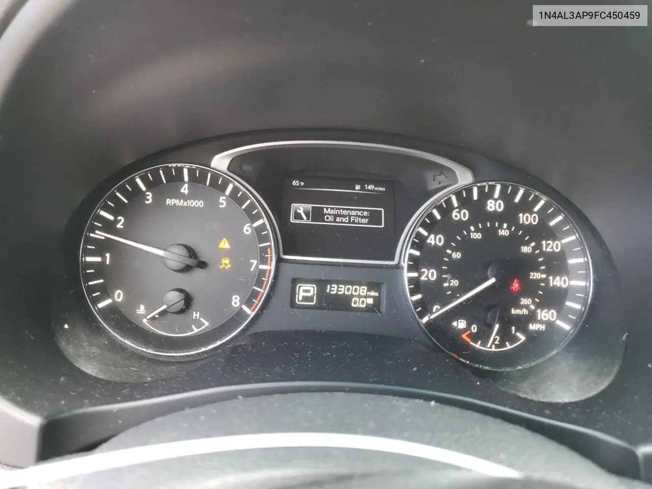 2015 Nissan Altima 2.5 VIN: 1N4AL3AP9FC450459 Lot: 56769185