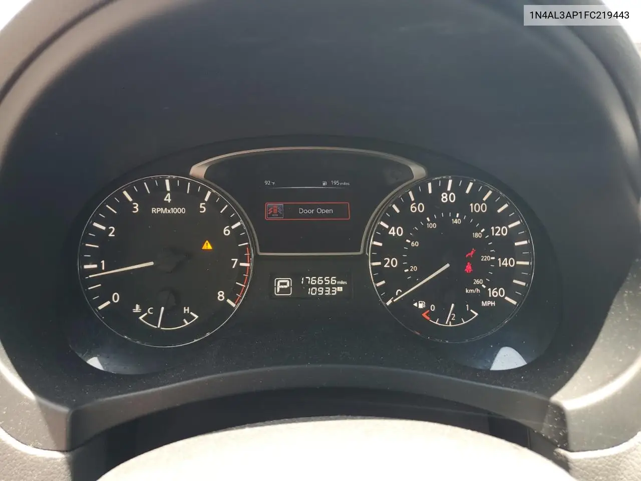 2015 Nissan Altima 2.5 VIN: 1N4AL3AP1FC219443 Lot: 62150705