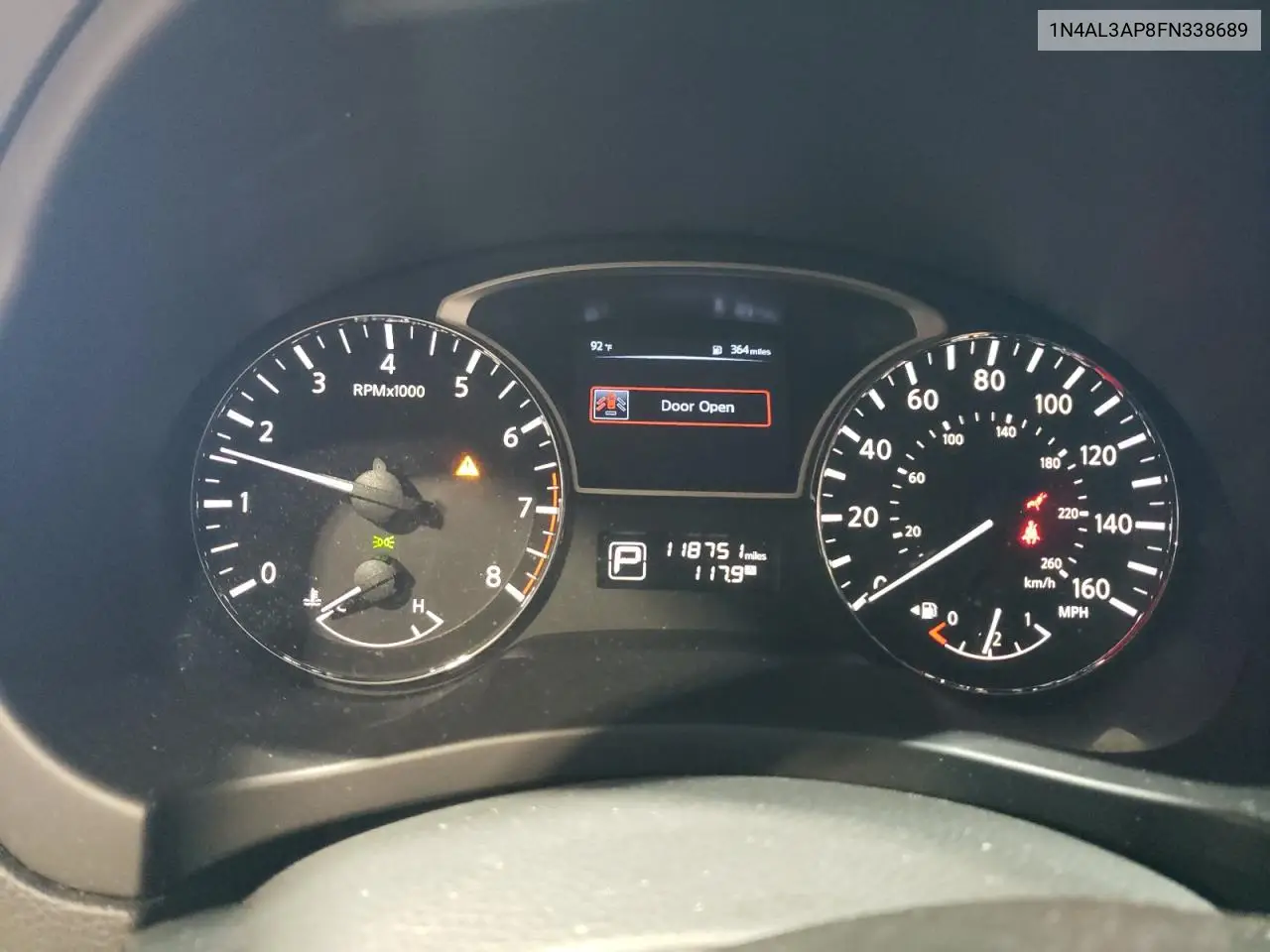 2015 Nissan Altima 2.5 VIN: 1N4AL3AP8FN338689 Lot: 66115335