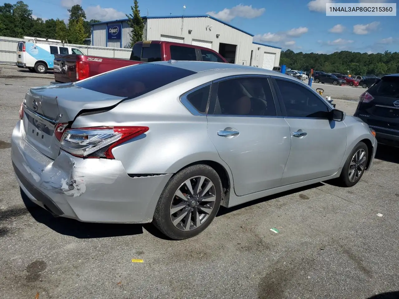 2016 Nissan Altima 2.5 VIN: 1N4AL3AP8GC215360 Lot: 56539465