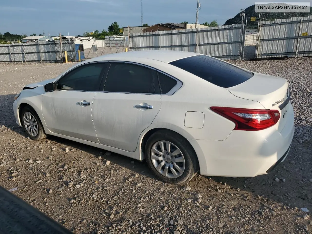 2017 Nissan Altima 2.5 VIN: 1N4AL3AP2HN357452 Lot: 56837955