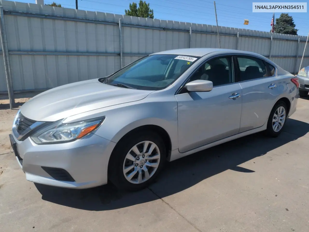 2017 Nissan Altima 2.5 VIN: 1N4AL3APXHN354511 Lot: 58043795