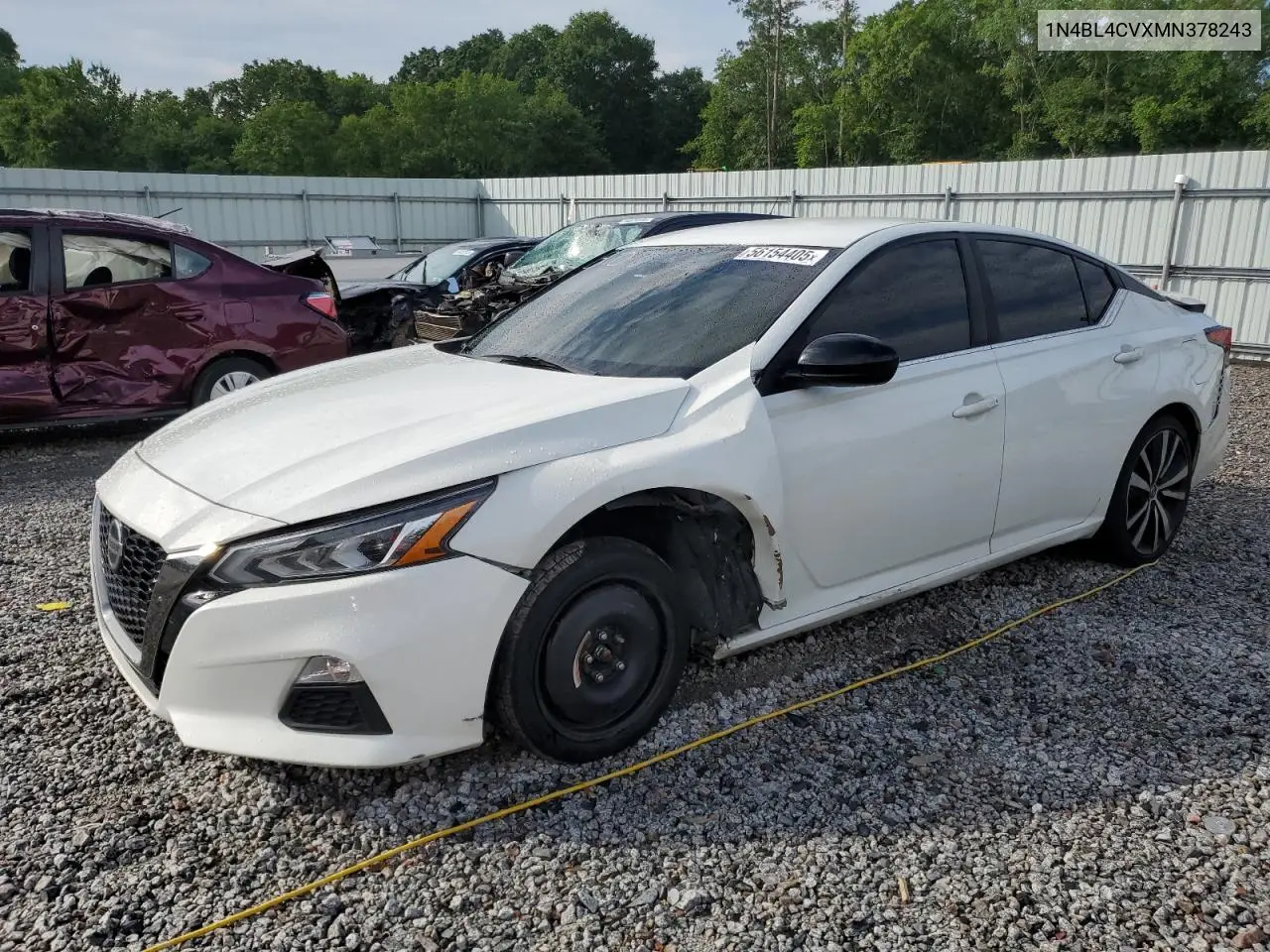 2021 Nissan Altima Sr VIN: 1N4BL4CVXMN378243 Lot: 56154405