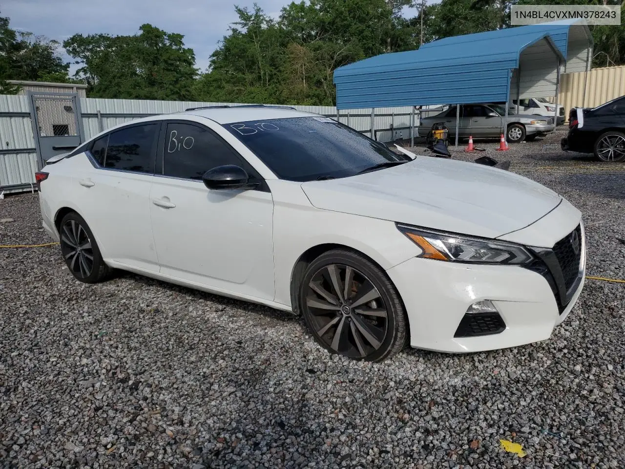2021 Nissan Altima Sr VIN: 1N4BL4CVXMN378243 Lot: 56154405