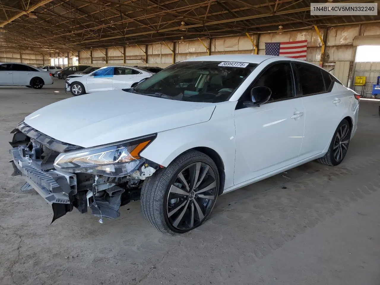 2021 Nissan Altima Sr VIN: 1N4BL4CV5MN332240 Lot: 56993175