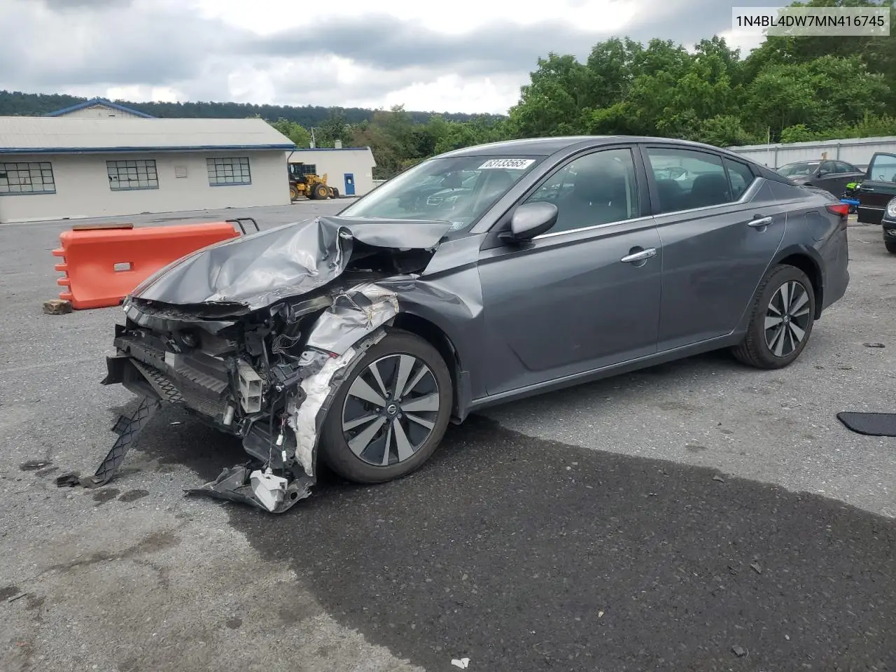 2021 Nissan Altima Sv VIN: 1N4BL4DW7MN416745 Lot: 63133565