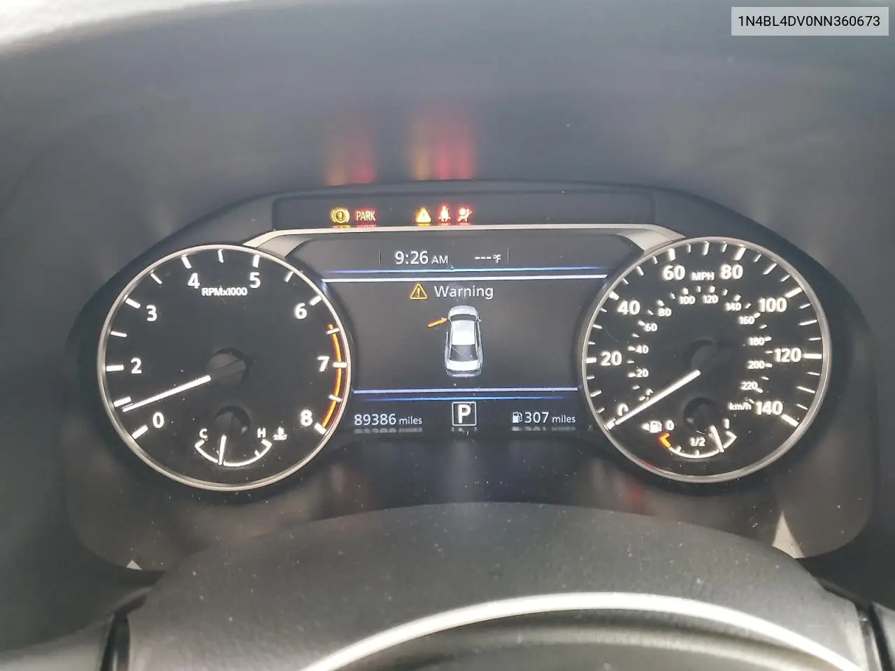2022 Nissan Altima Sv VIN: 1N4BL4DV0NN360673 Lot: 62887875