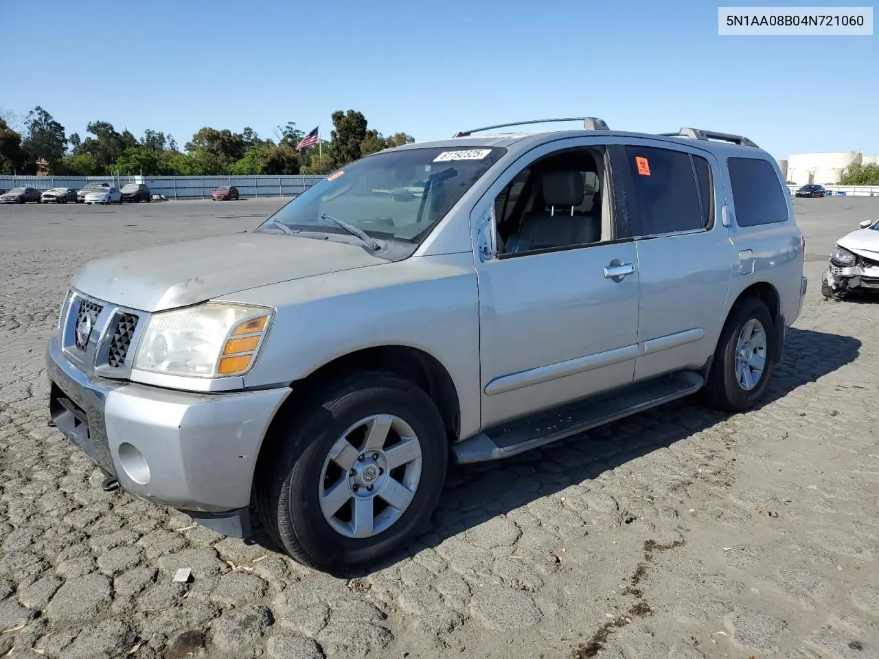 2004 Nissan Armada Se VIN: 5N1AA08B04N721060 Lot: 61192325