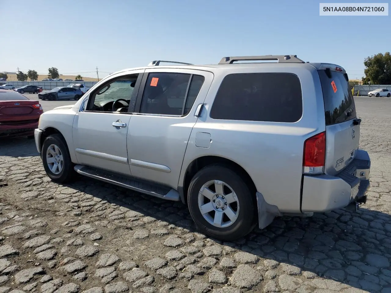 2004 Nissan Armada Se VIN: 5N1AA08B04N721060 Lot: 61192325