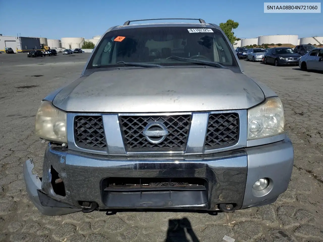 2004 Nissan Armada Se VIN: 5N1AA08B04N721060 Lot: 61192325