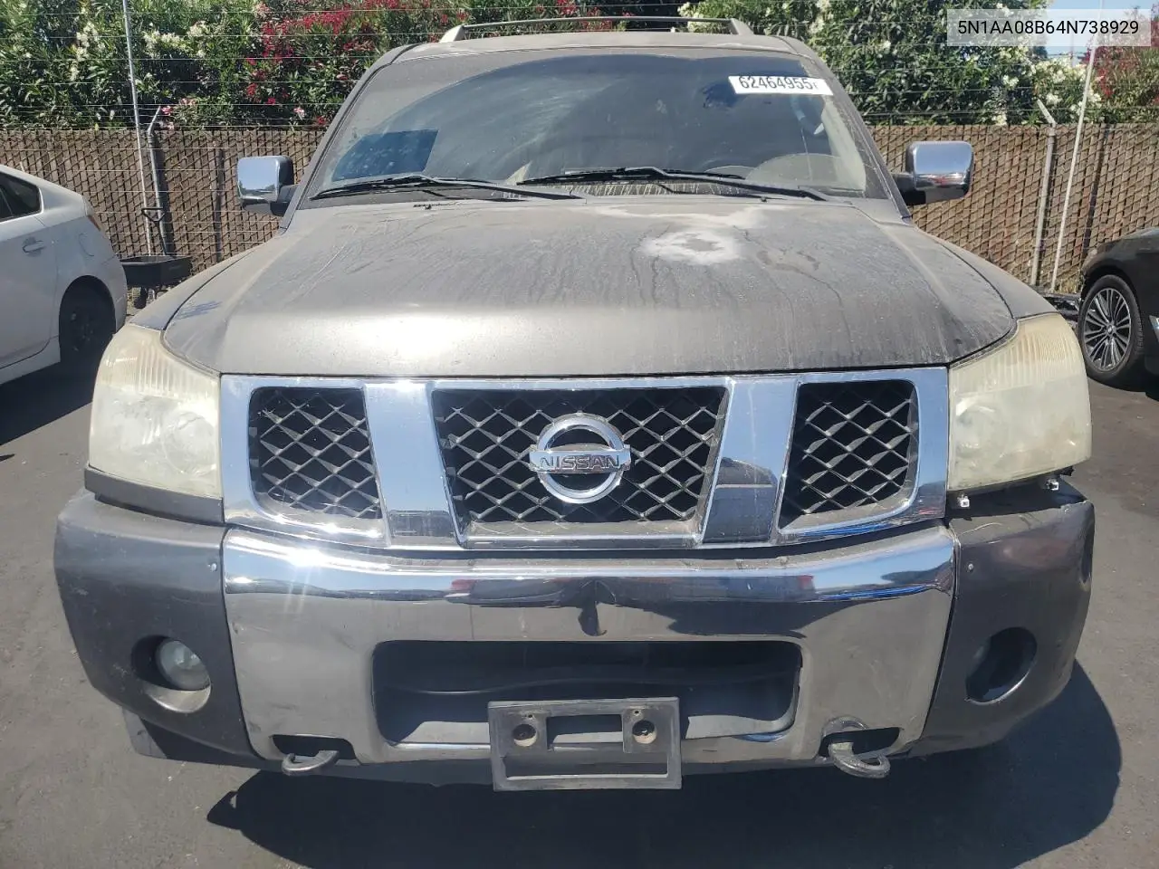 2004 Nissan Armada Se VIN: 5N1AA08B64N738929 Lot: 62464955