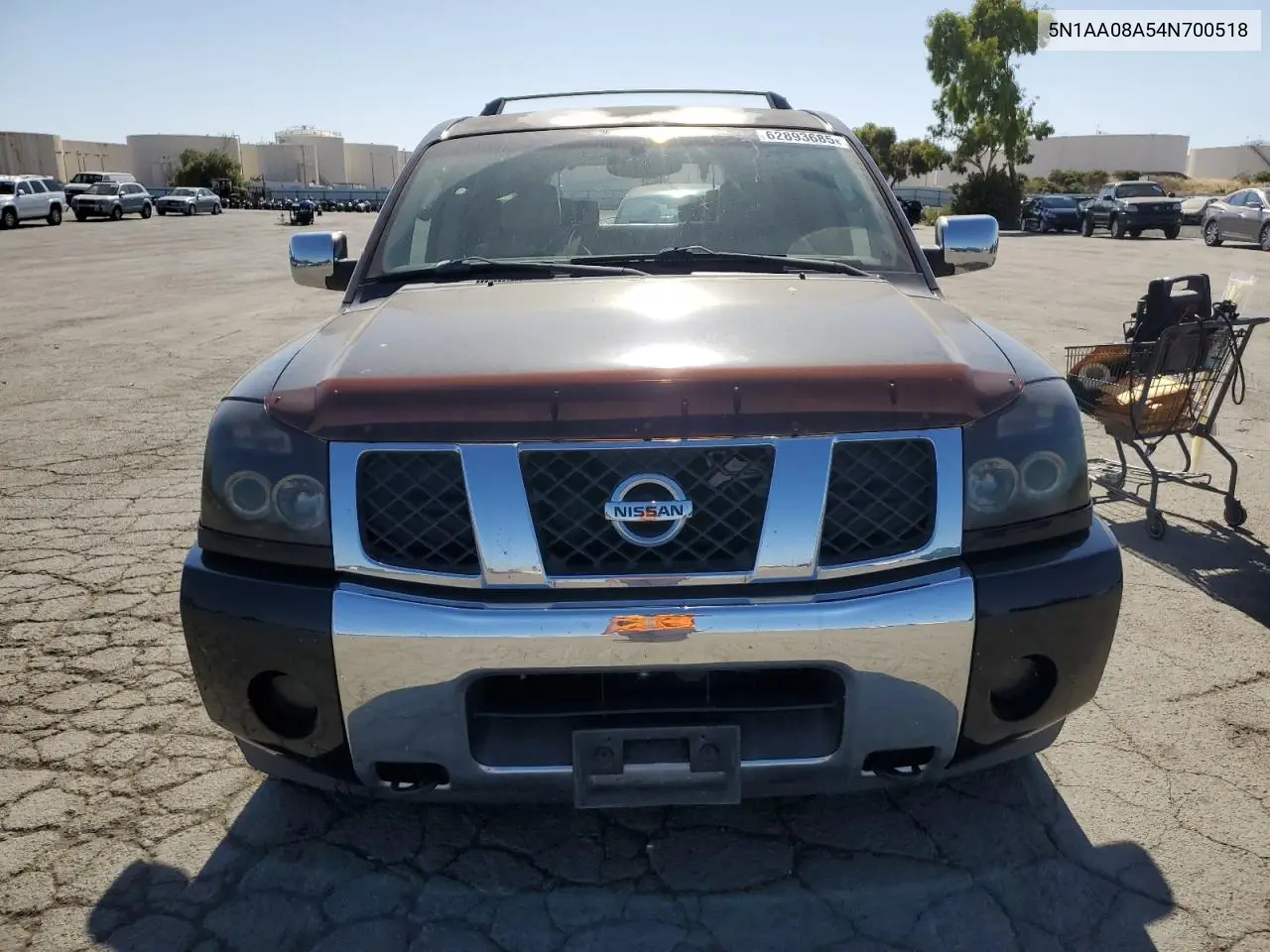 2004 Nissan Armada Se VIN: 5N1AA08A54N700518 Lot: 62893685