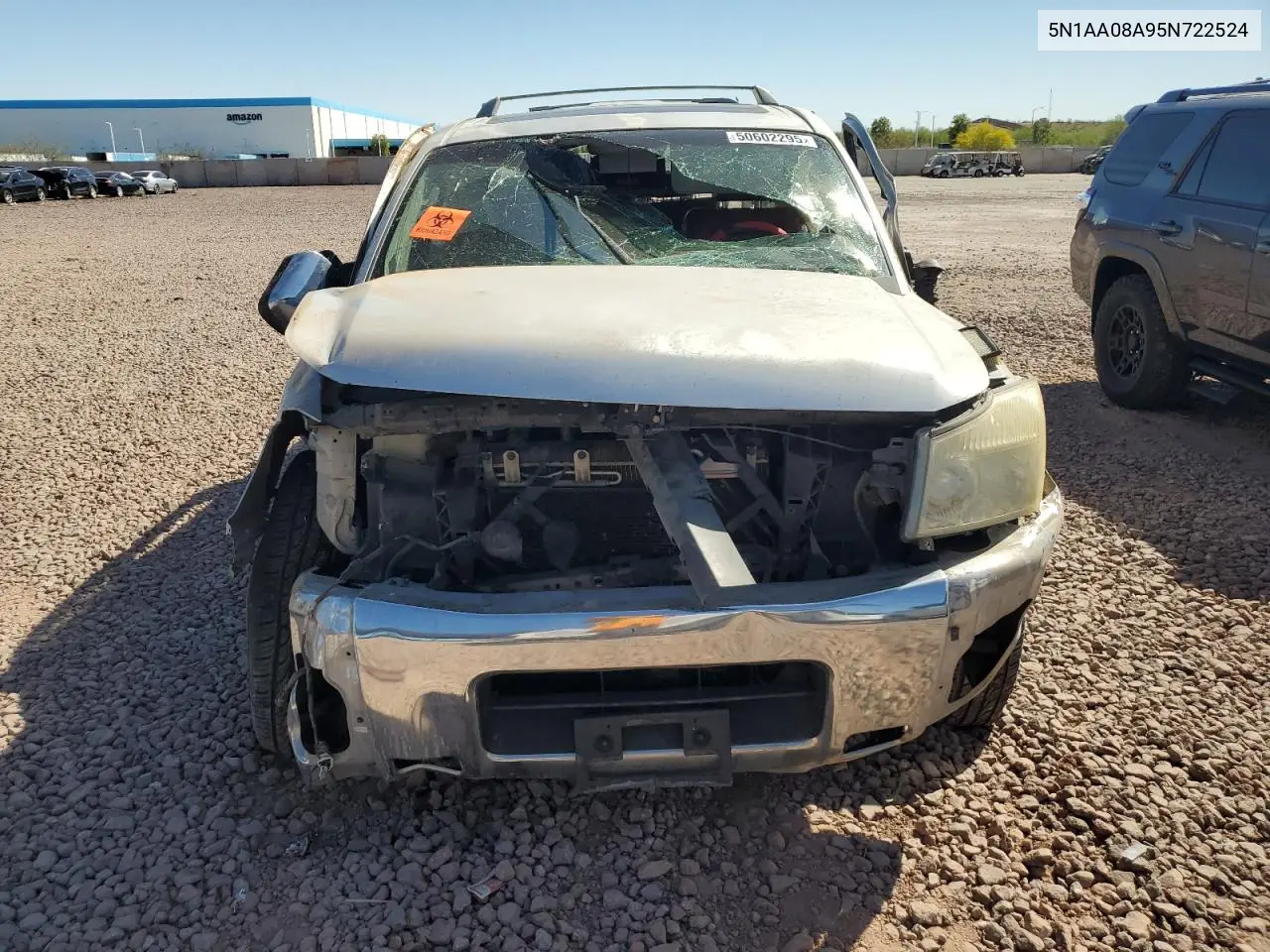 2005 Nissan Armada Se VIN: 5N1AA08A95N722524 Lot: 50602295