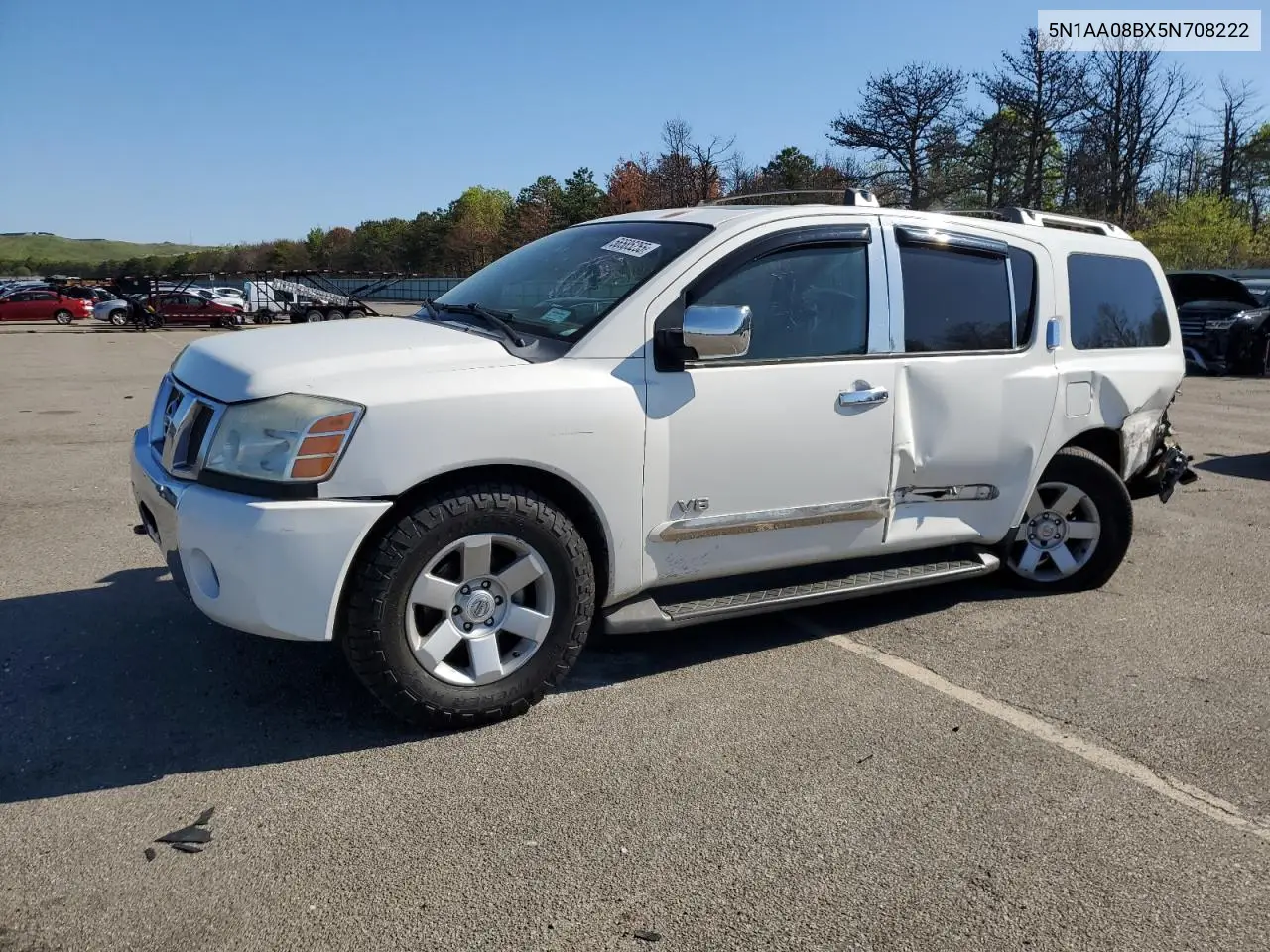 2005 Nissan Armada Se VIN: 5N1AA08BX5N708222 Lot: 56585255