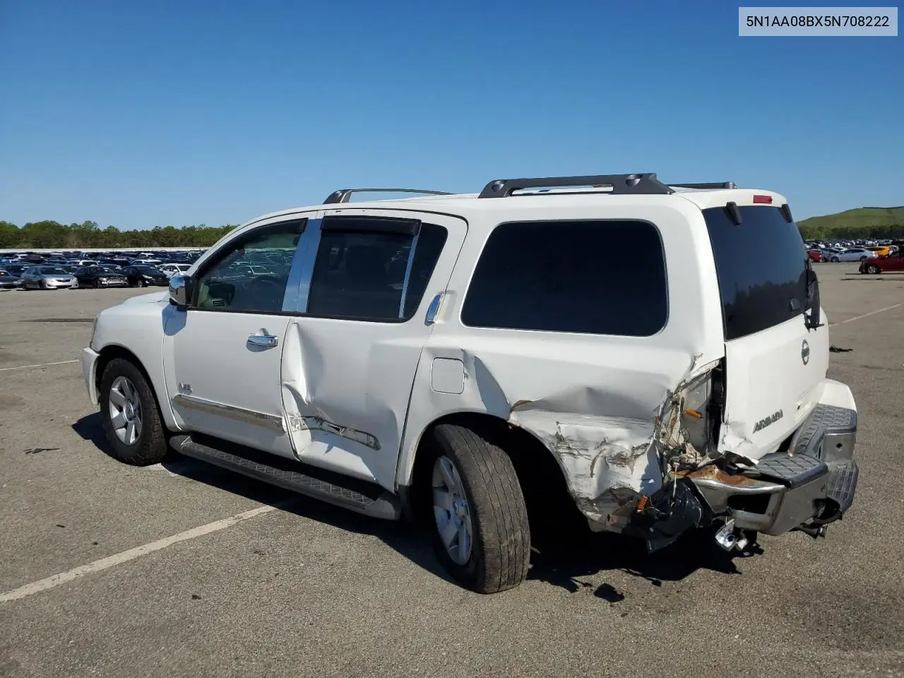 2005 Nissan Armada Se VIN: 5N1AA08BX5N708222 Lot: 56585255