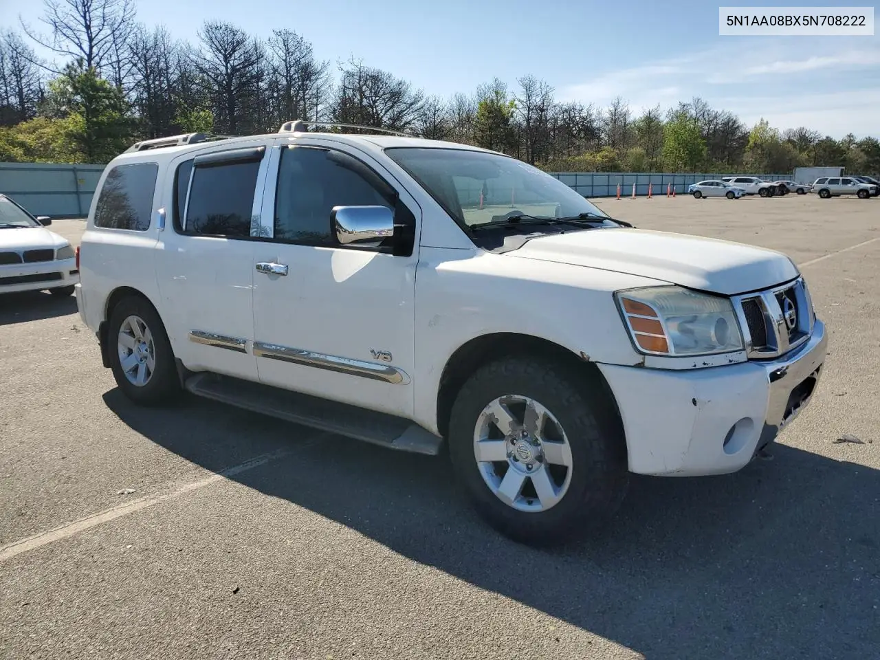 2005 Nissan Armada Se VIN: 5N1AA08BX5N708222 Lot: 56585255