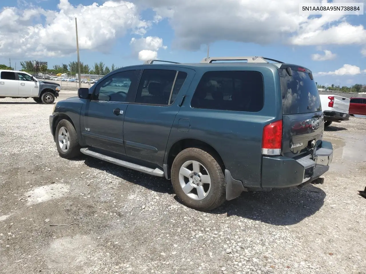 2005 Nissan Armada Se VIN: 5N1AA08A95N738884 Lot: 56823015