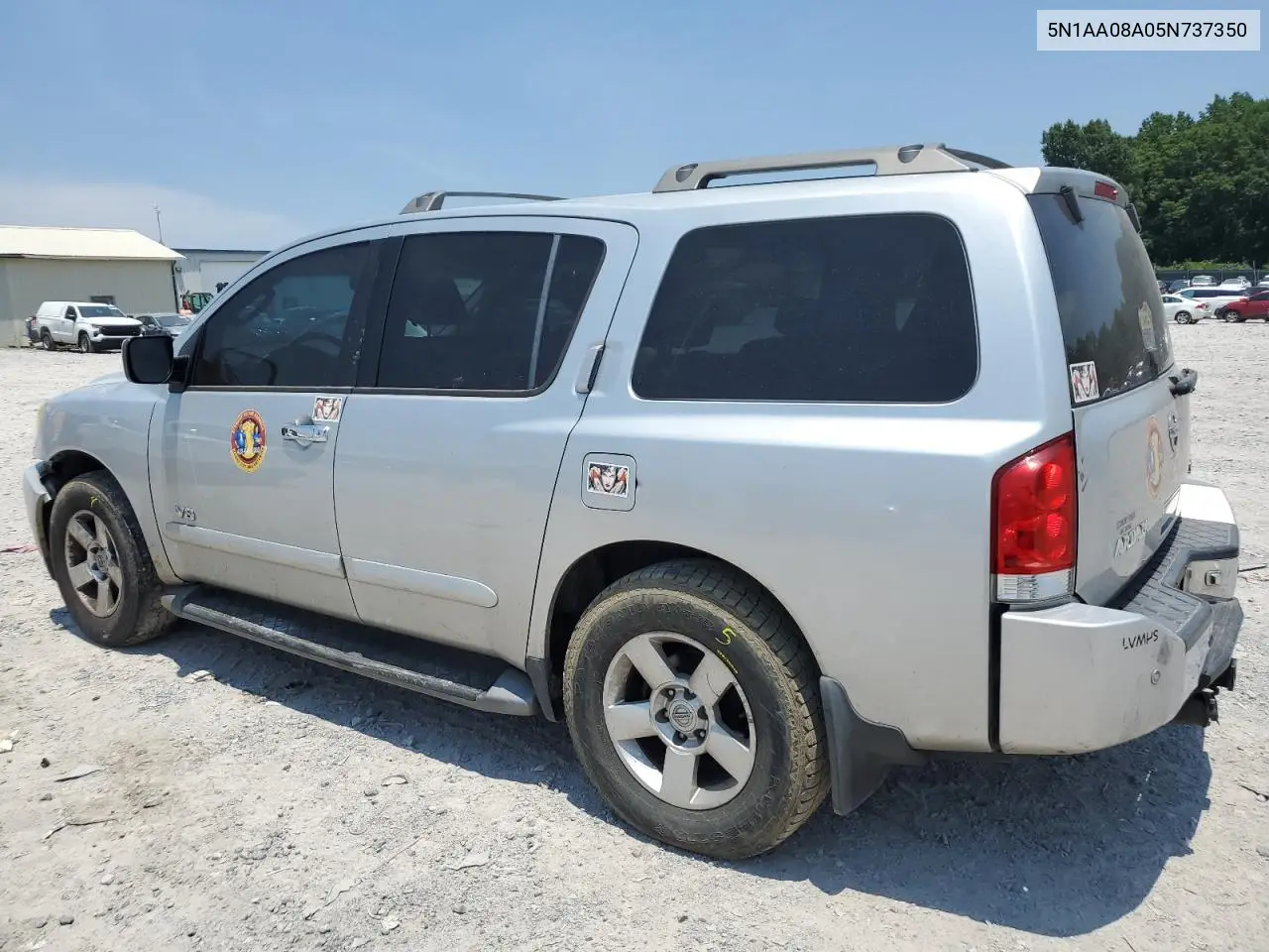 2005 Nissan Armada Se VIN: 5N1AA08A05N737350 Lot: 62410795