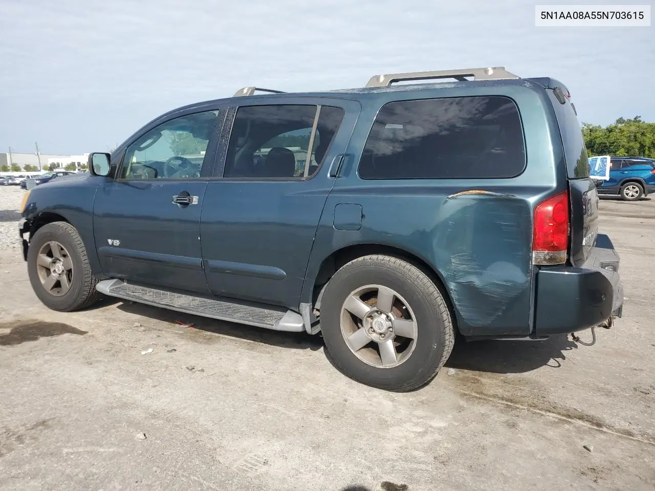 2005 Nissan Armada Se VIN: 5N1AA08A55N703615 Lot: 63288505