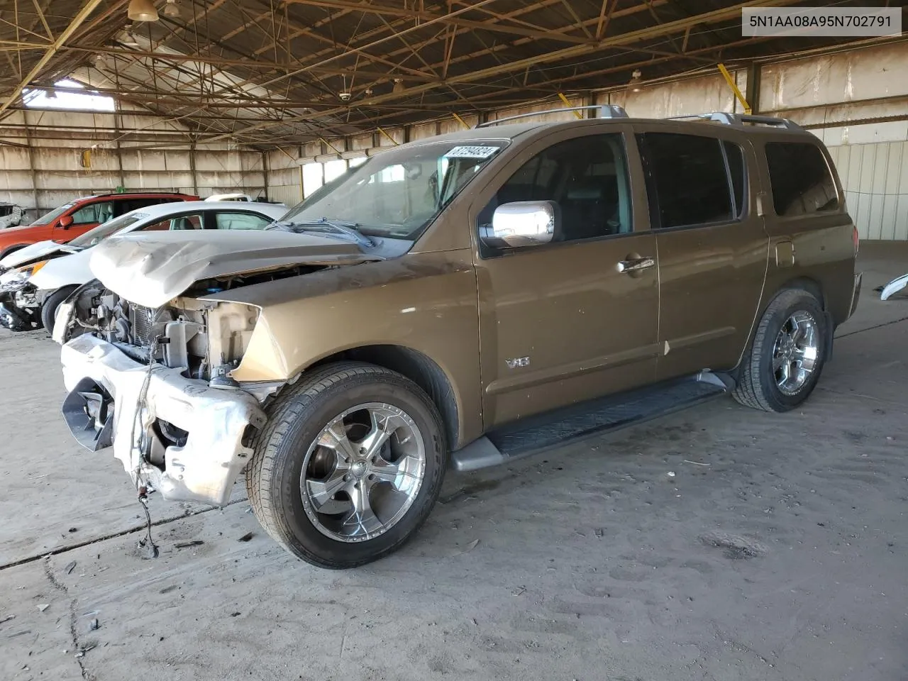2005 Nissan Armada Se VIN: 5N1AA08A95N702791 Lot: 87294824