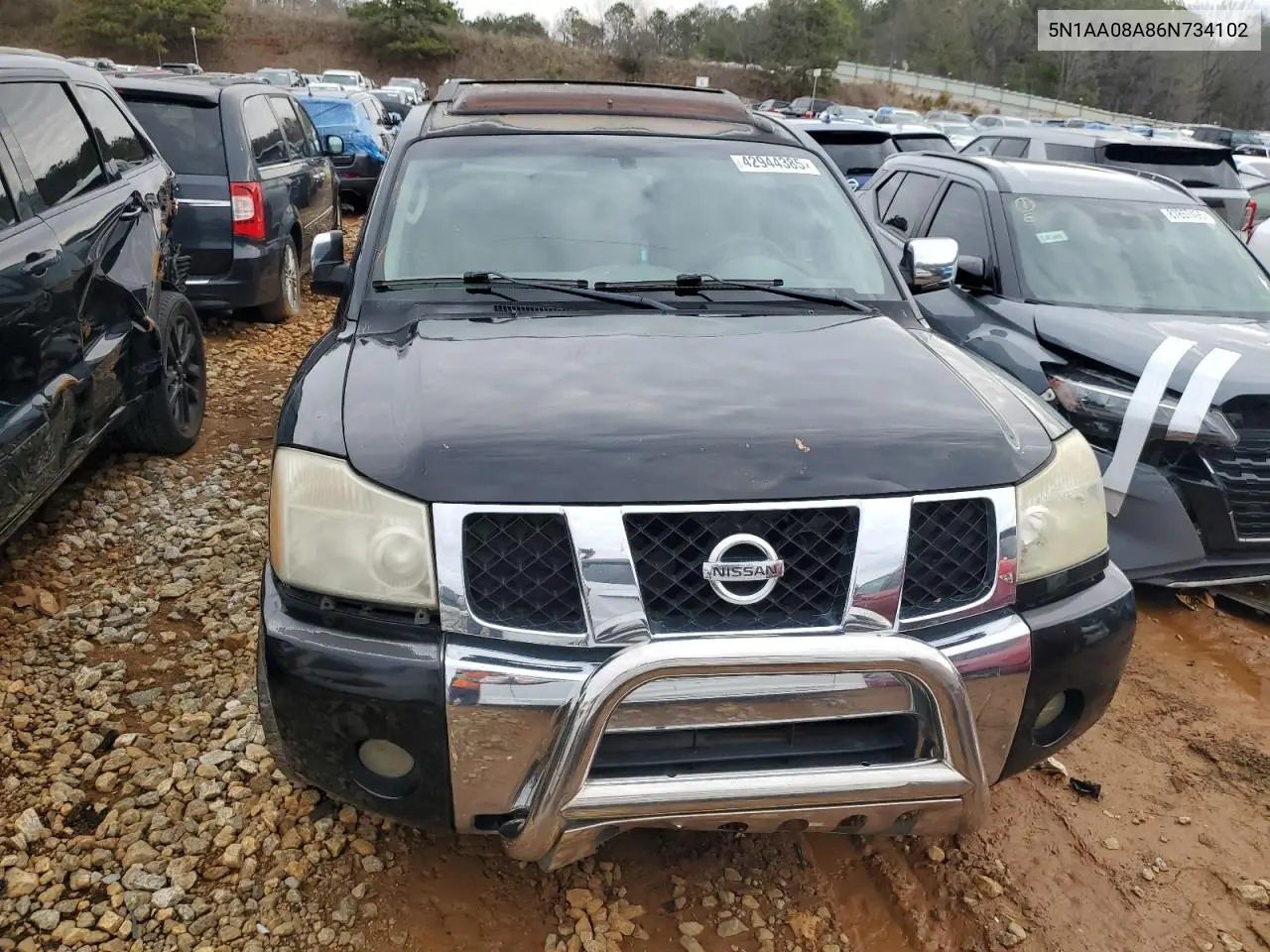 2006 Nissan Armada Se VIN: 5N1AA08A86N734102 Lot: 42944385