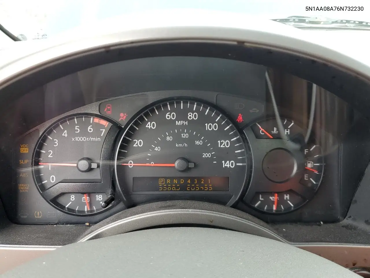 2006 Nissan Armada Se VIN: 5N1AA08A76N732230 Lot: 55449665
