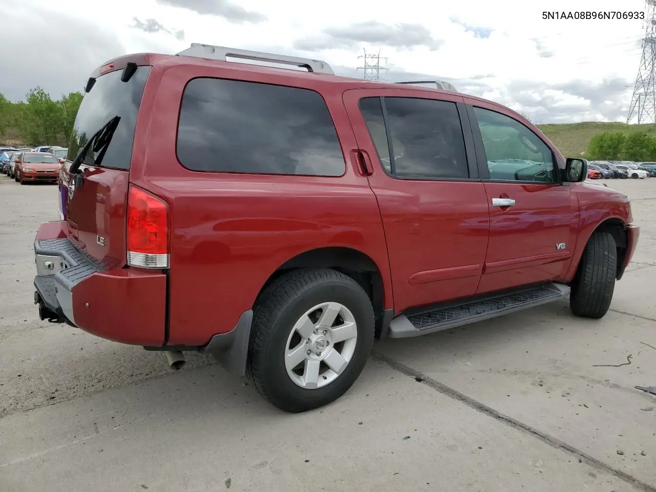 2006 Nissan Armada Se VIN: 5N1AA08B96N706933 Lot: 57086515