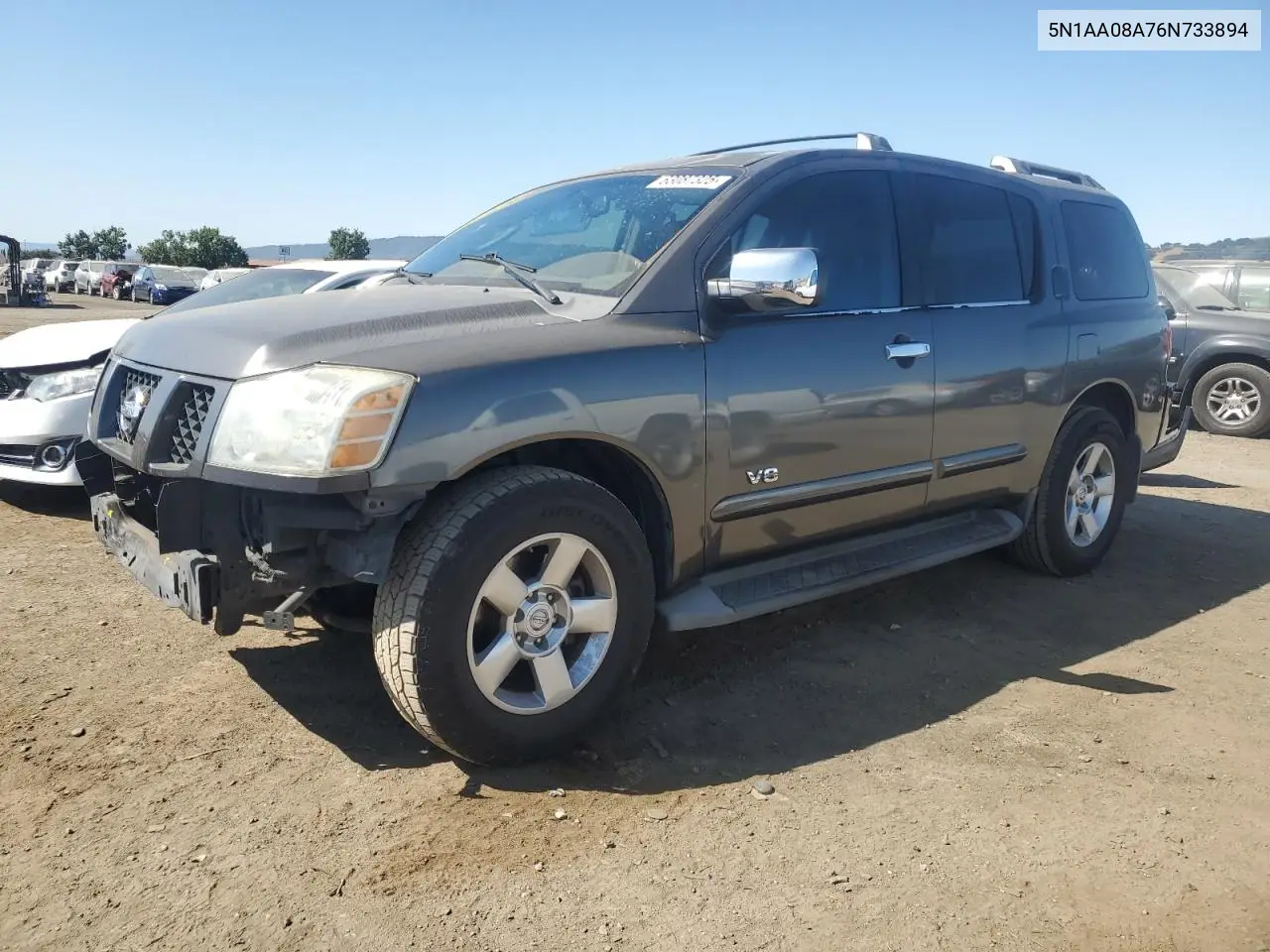 2006 Nissan Armada Se VIN: 5N1AA08A76N733894 Lot: 63087325