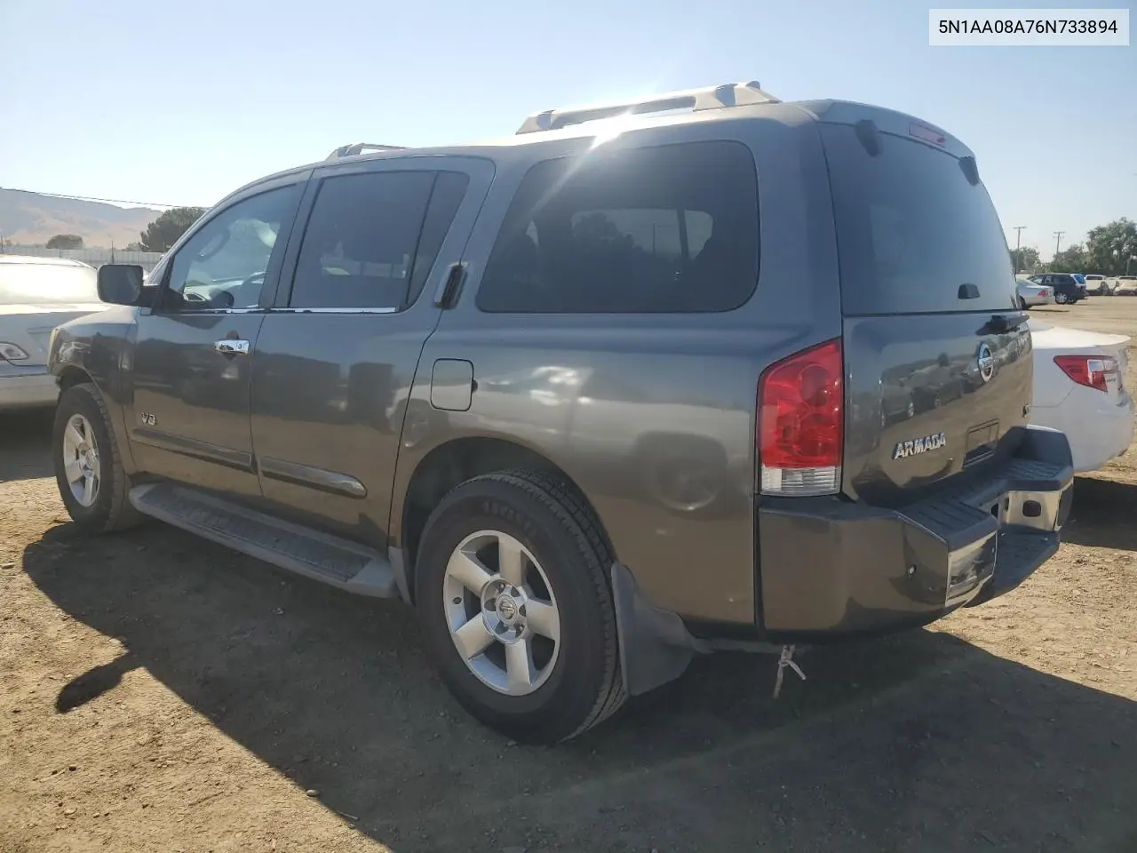 2006 Nissan Armada Se VIN: 5N1AA08A76N733894 Lot: 63087325