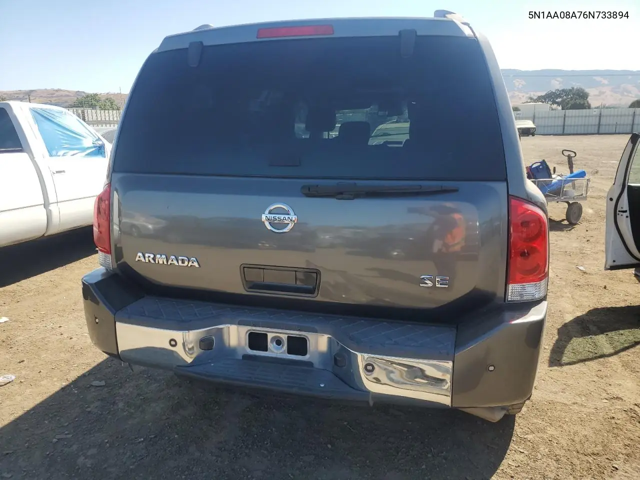 2006 Nissan Armada Se VIN: 5N1AA08A76N733894 Lot: 63087325