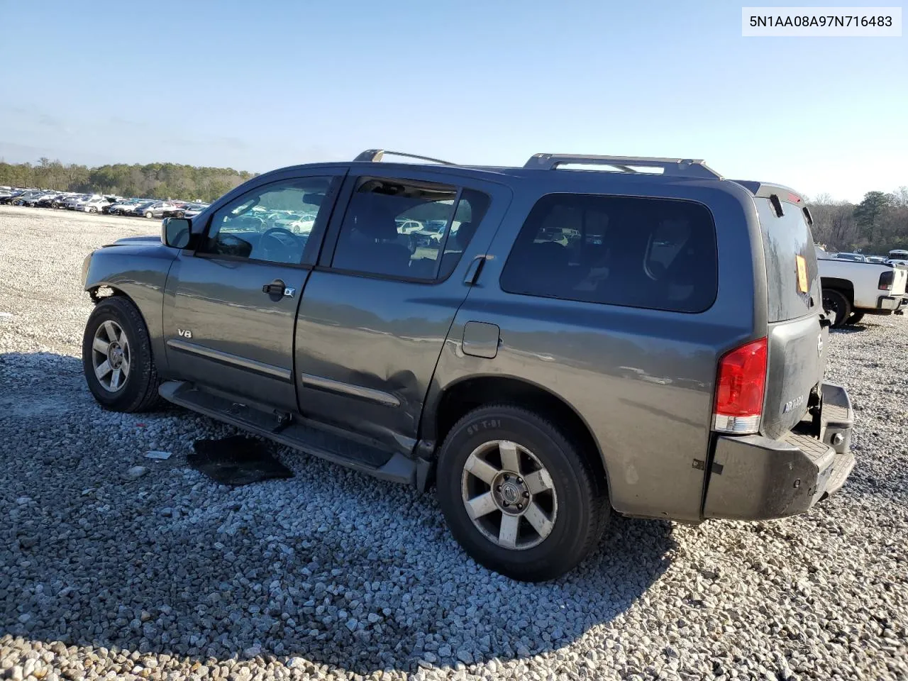 2007 Nissan Armada Se VIN: 5N1AA08A97N716483 Lot: 43032515