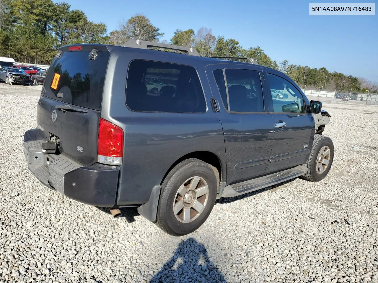 2007 Nissan Armada Se VIN: 5N1AA08A97N716483 Lot: 43032515