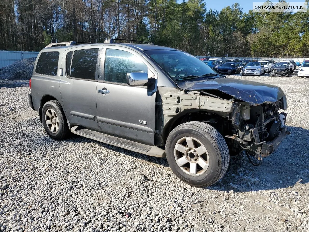 2007 Nissan Armada Se VIN: 5N1AA08A97N716483 Lot: 43032515