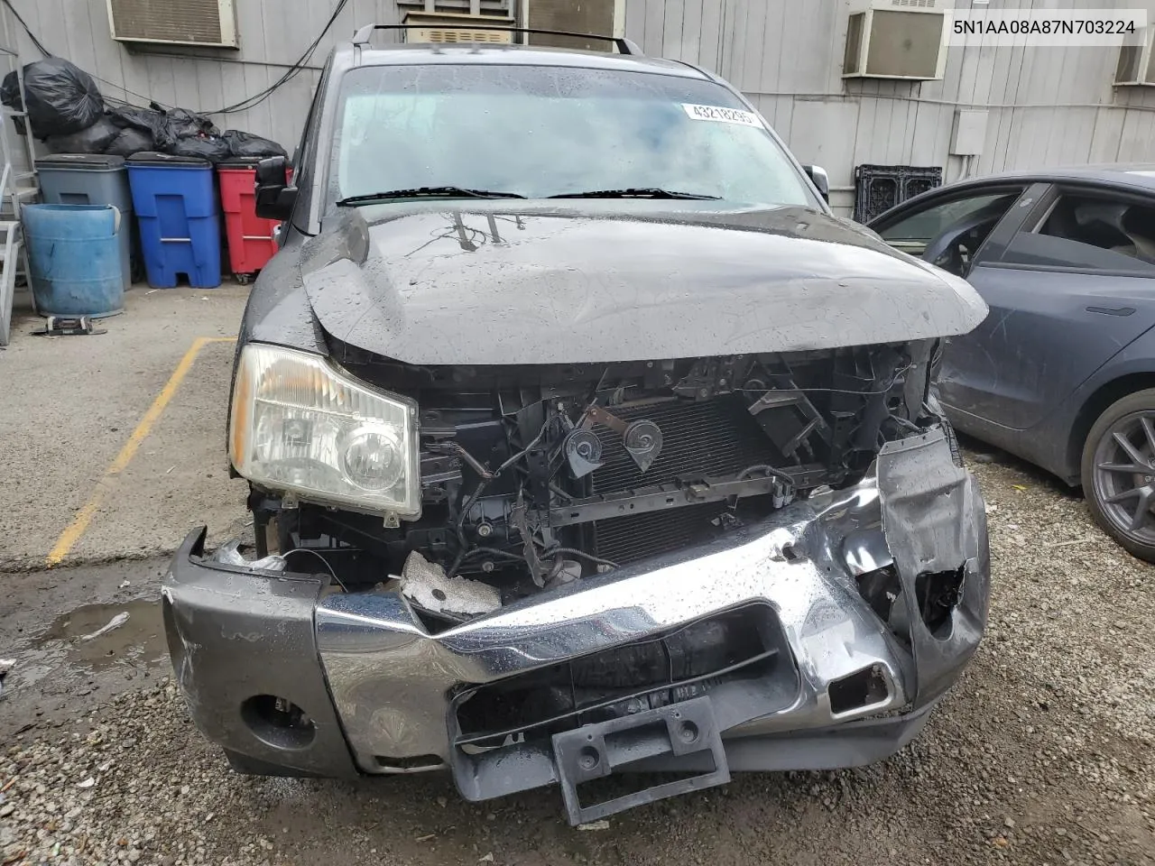 2007 Nissan Armada Se VIN: 5N1AA08A87N703224 Lot: 43218295