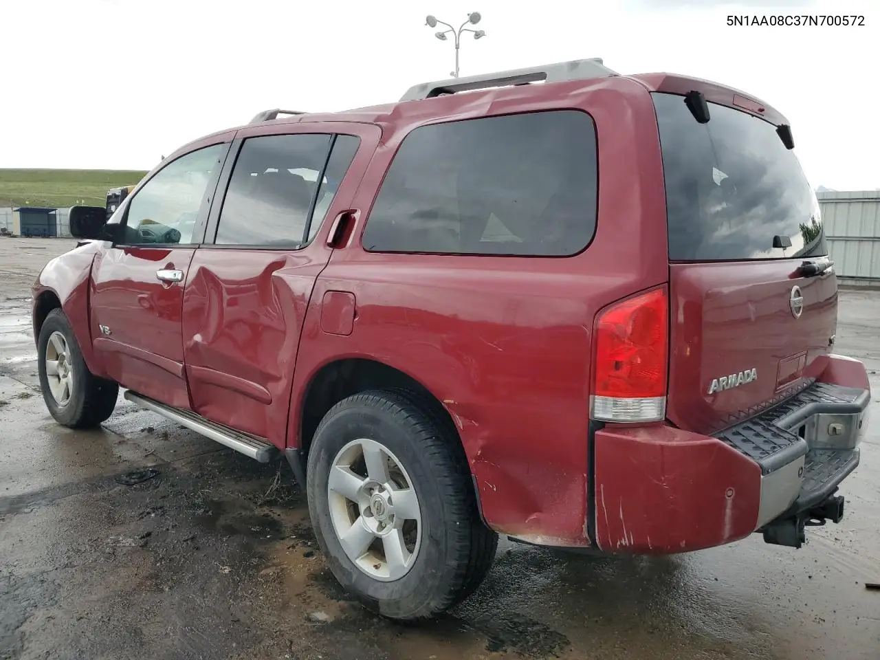 2007 Nissan Armada Se VIN: 5N1AA08C37N700572 Lot: 56073565