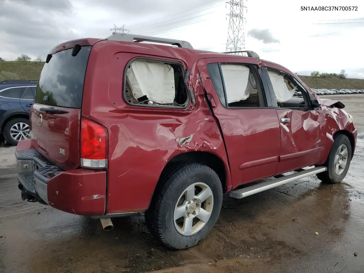 2007 Nissan Armada Se VIN: 5N1AA08C37N700572 Lot: 56073565