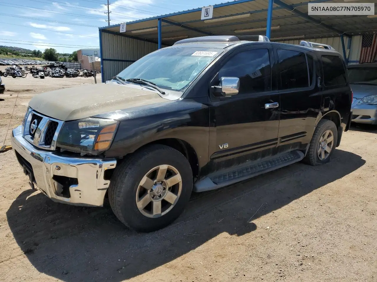2007 Nissan Armada Se VIN: 5N1AA08C77N705970 Lot: 63651695
