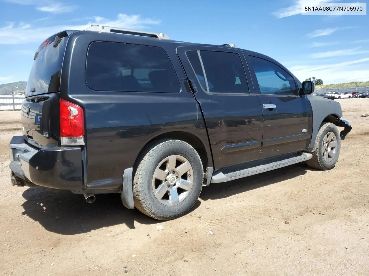 2007 Nissan Armada Se VIN: 5N1AA08C77N705970 Lot: 63651695