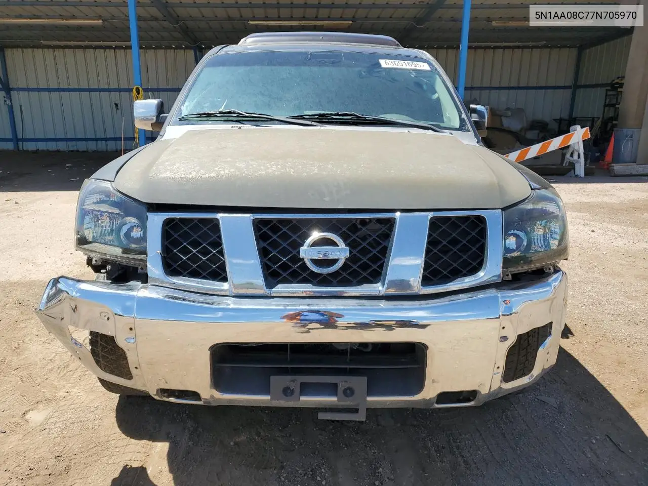 2007 Nissan Armada Se VIN: 5N1AA08C77N705970 Lot: 63651695