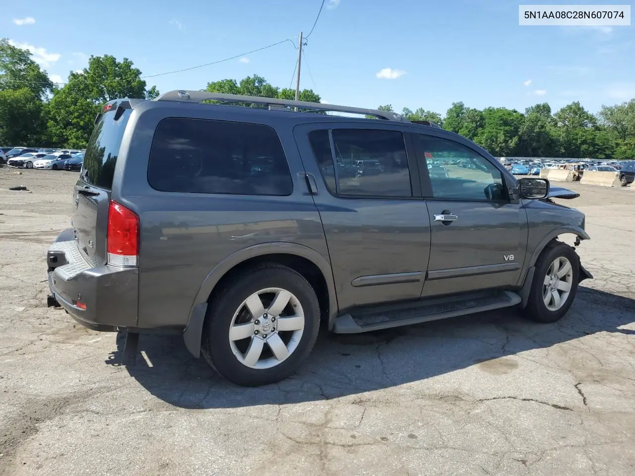 2008 Nissan Armada Se VIN: 5N1AA08C28N607074 Lot: 62590485