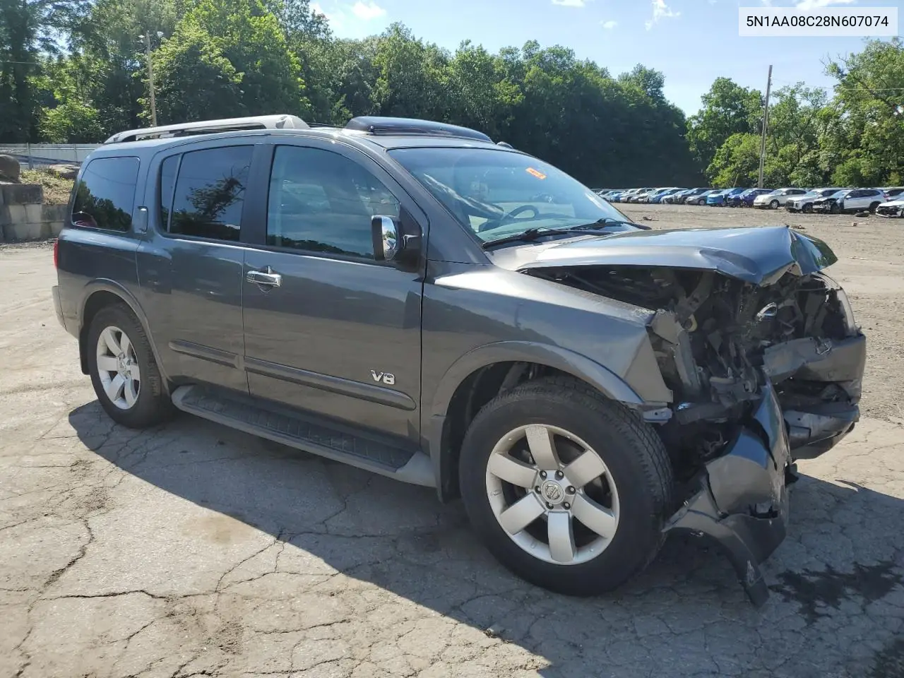 2008 Nissan Armada Se VIN: 5N1AA08C28N607074 Lot: 62590485