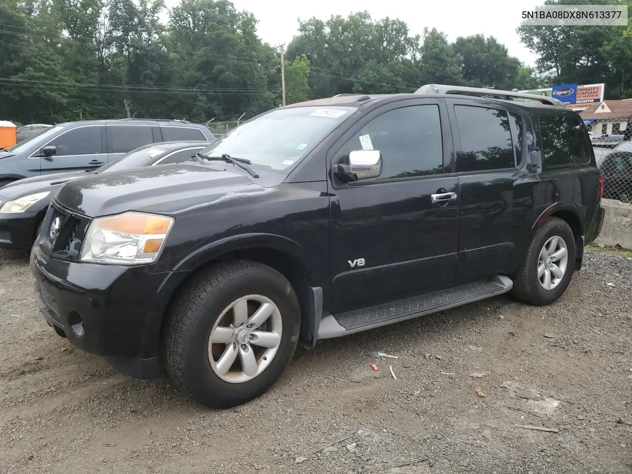 2008 Nissan Armada Se VIN: 5N1BA08DX8N613377 Lot: 62664355