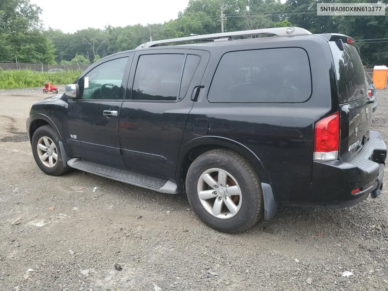 2008 Nissan Armada Se VIN: 5N1BA08DX8N613377 Lot: 62664355